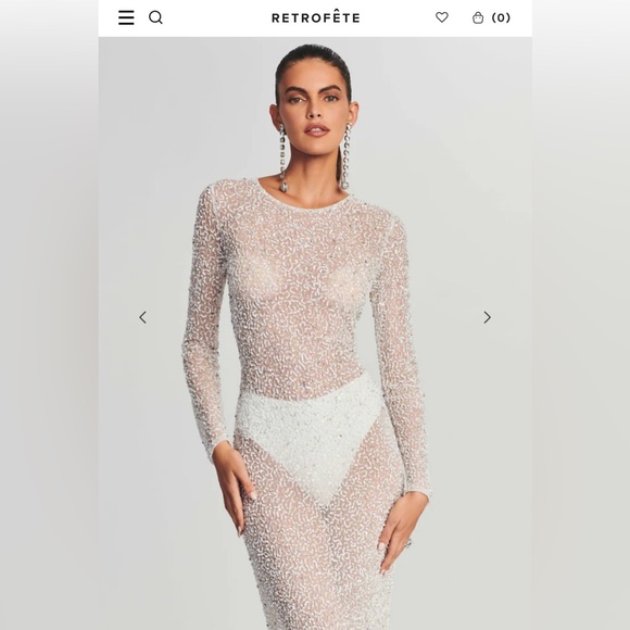 Retrofete Heidi Sequin Gown - XS - Picture 2 of 6